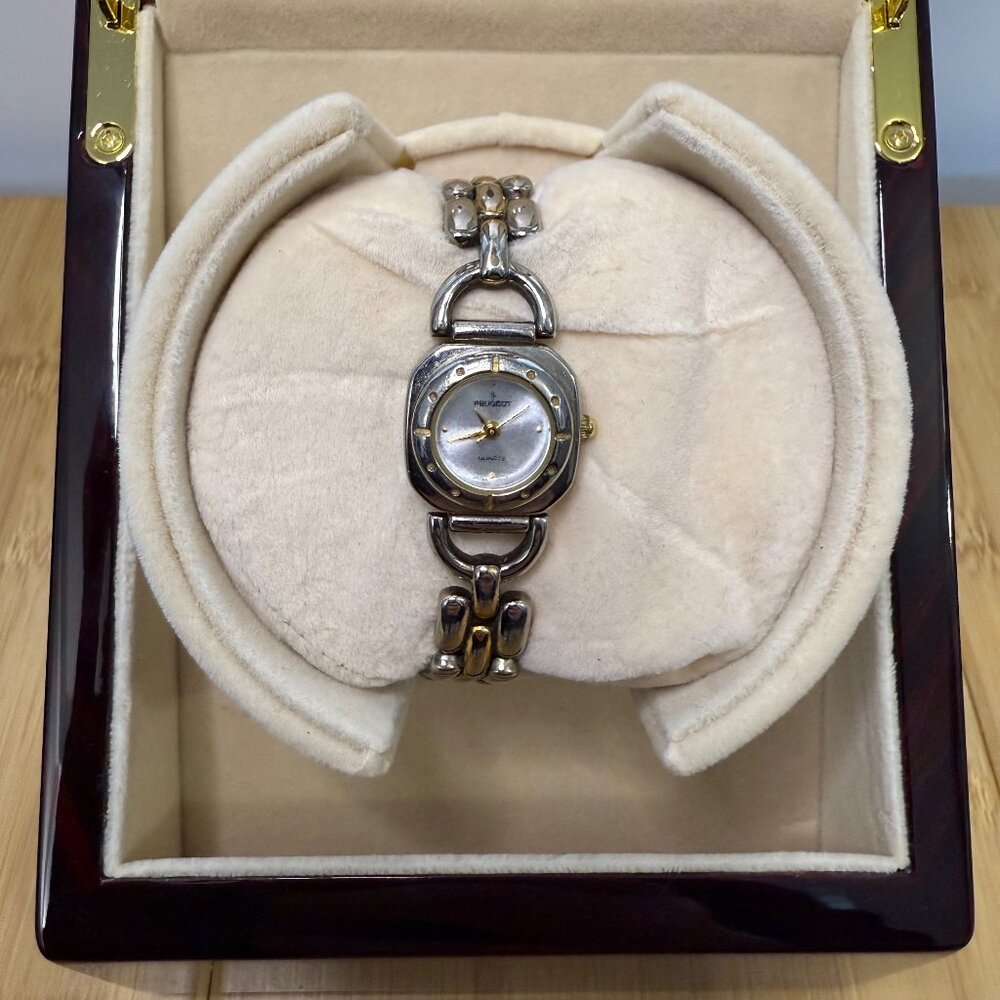 Vintage Peugeot Women's Watch Small Face, Gold & Silver Tone, 14mm
